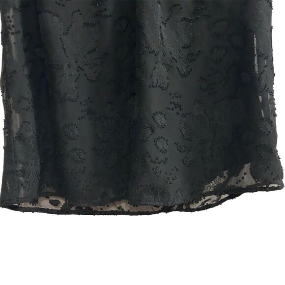 Elle Women's Black Flutter Sleeve Blouse Top Size S Casual Spring - Picture 2 of 15